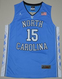 Maillot De Basket NCAA 2016 North Carolina Tar Heels Vince Carter 15 College Basketball Carolina Bleu